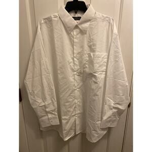 Brand New Haband Executive Division Men's 17 Long White Long Sleeve Dress Shirt